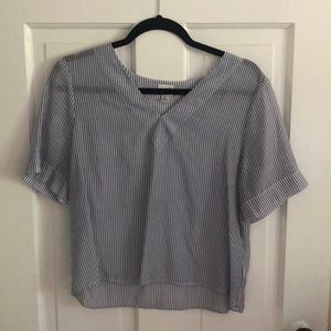 Target A New Day Blue & White Stripe Top S